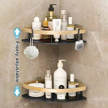 Wall-Mounted Bathroom Corner Shelf - Non-Perforated Shower Storage Organizer