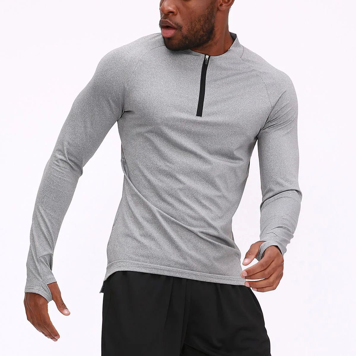 Men's Fitness T-Shirt - Long Sleeve Quick Dry Breathable Running Shirt for Sportswear