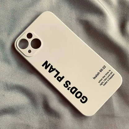 God's Plan Jesus Bible Verse Phone Case For iPhone 17 16 15 14 13 12 11 Pro Max Mini SE 7 8 Plus Shockproof Non-Slip Cover Funda