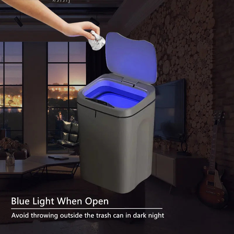 Large Rechargeable Touchless Smart Trash Can - 2022L Kitchen  Living Room Garbage Bin