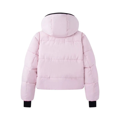 HH Women Fashion Pocket Long Sleeve Zipper Hooded Skiing Cotton-padded Drawstring Jacket+High Waist Casual Winter 2026 Pant Set