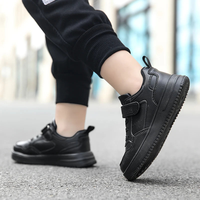 Kids Running Shoes – Breathable Leather Sneakers With EVA Cushioned Soles For Children