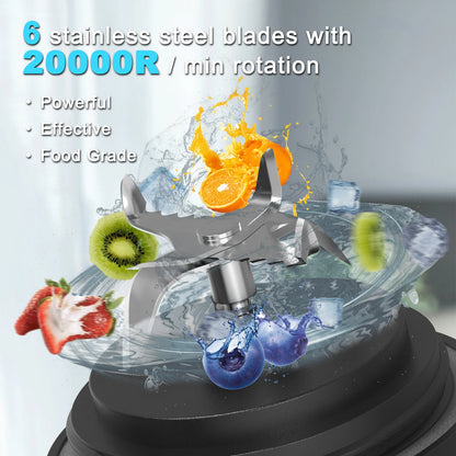 Portable Electric Blender - 600ML USB Rechargeable Fruit Mixer