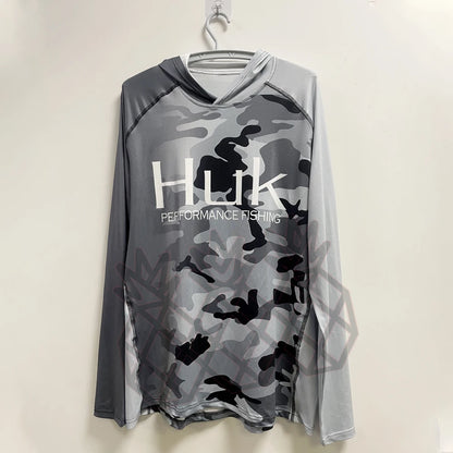 SPELISPOS New Men Fishing Hoodie Summer Breathable  Long Sleeve Fishing Jersey Sun Protection UPF 50+ T-shirt Camisa De Pesca