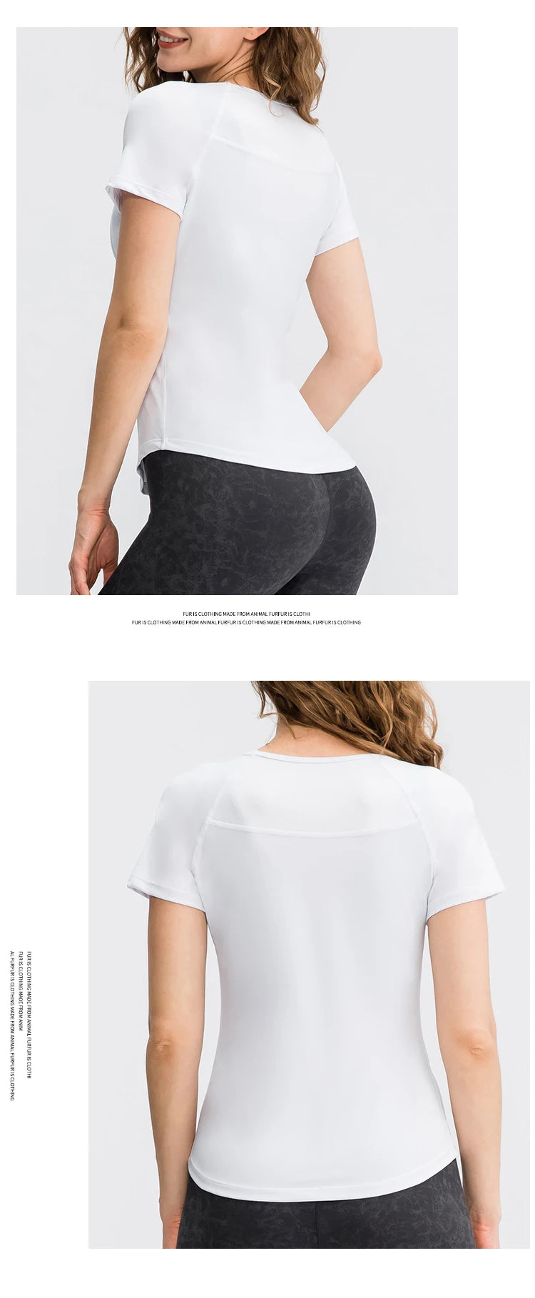 Women Yoga Tops - Breathable Quick Dry Short Sleeve Fitness Running Shirt