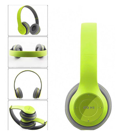 Handsfree Wireless Headphones Noise Canceling Headphone memory Card Earphone P47 headset Bluetooth Head Phone for iPhone Huawei