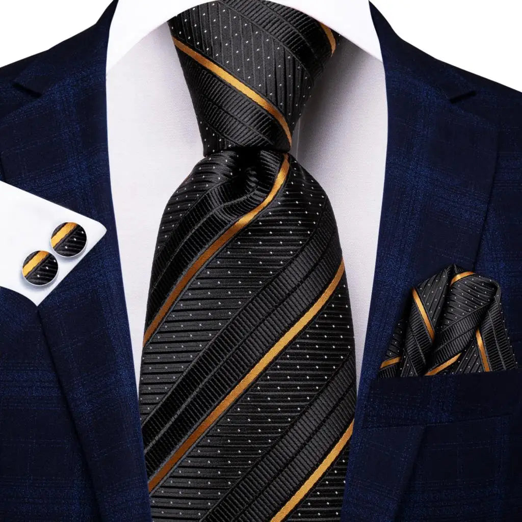 Blue Silk Mens Tie - Formal 100 Silk NeckTie for Weddings and Business