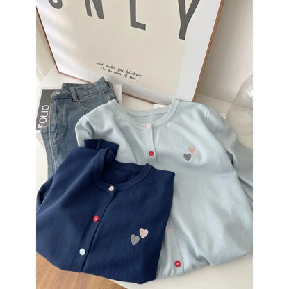 Fashion Versatile Women Sweater 2026 Autumn Winter Elegant Embroidered Women Knit Cardigan Long Sleeve Unique Colorful Buttons
