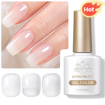 BORN PRETTY Gel Nail Polish Set - Super Top Coat  Base Gel 10ml Semi-Permanent Varnish