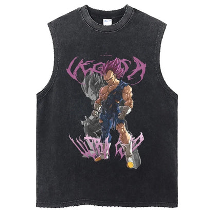 Dragon Ball Anime GYM Sleeveless Tshirt Vintage Sports Tank Tops Streetwear Sleeveless Graphic Harajuku Cotton Vest T-Shirts