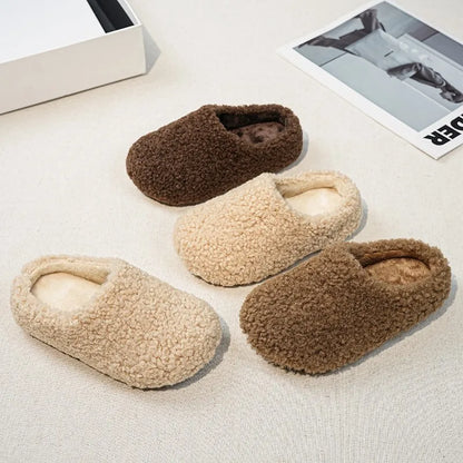 Kids Winter Slippers – Soft Sole Fluffy Cotton House Shoes for Boys & Girls
