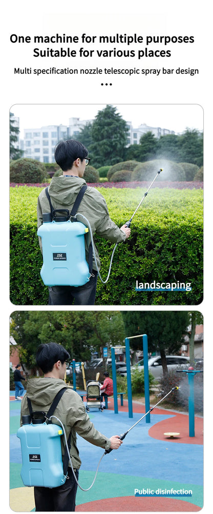 15L Multifunction Electric Sprayer, Adjustable Nozzle Garden Spray Tank For Watering, Cleaning, Pet Bathing with 3 Spray Heads