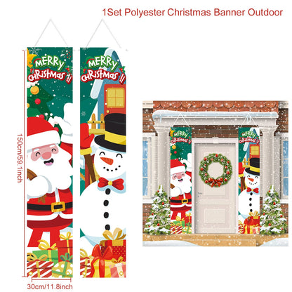 Christmas Door Banner - Festive Xmas Hanging Sign | Holiday Party Decoration 2025