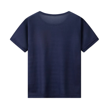 4-piece Children's Spring And Summer New Item 4Y-12Y Multi Size Brother Outfit Short Sleeved Fashionable Mixed Color Boy's T-shi