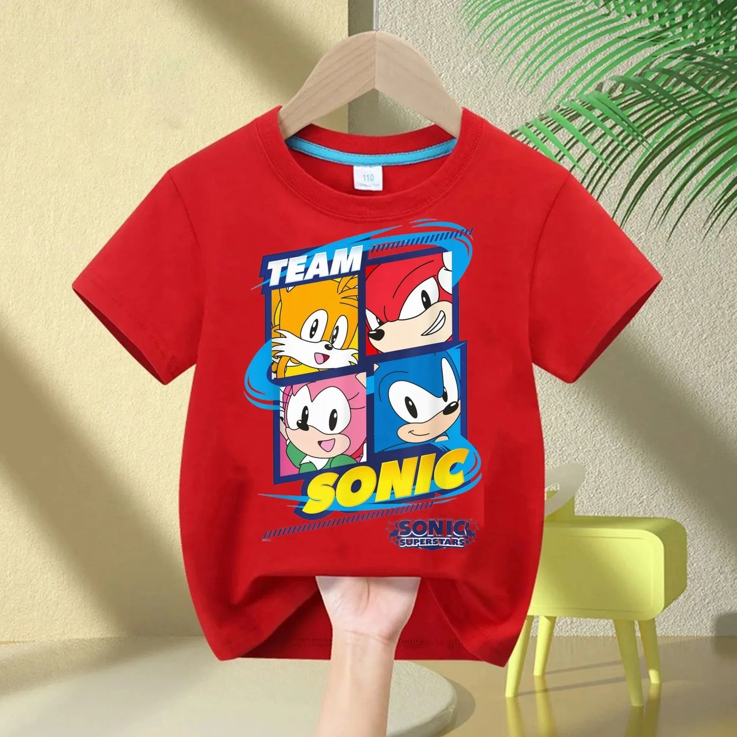 Sonic The Hedgehog Kids T-Shirt Anime Print Cotton Short Sleeve Boy Girl Summer Casual Top Gift