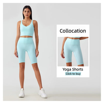 Sports Bra For Women - Breathable Yoga Crop Top With Fixed Chest Pad & U-Shaped Back