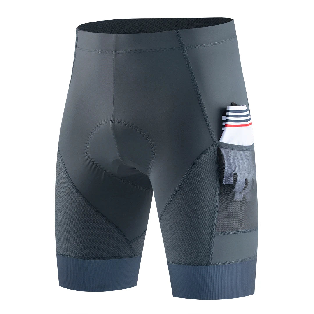 YKYWBIKE Sports Padded Bike Shorts for Men Cycling Bicycle Shorts Comfortable Road Biking Pants 2 Pocket Tights Slim Fit