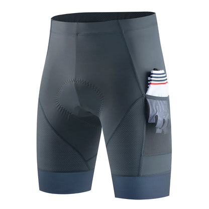 YKYWBIKE Sports Padded Bike Shorts for Men Cycling Bicycle Shorts Comfortable Road Biking Pants 2 Pocket Tights Slim Fit