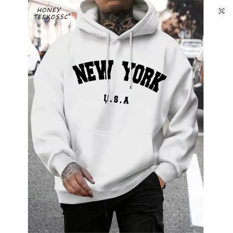 Brooklyn Est 1998 New York Printing Men Hoodies Harajuku Crewneck Hoodie Fashion Oversize Hoody Autumn Comfortable Tracksuit