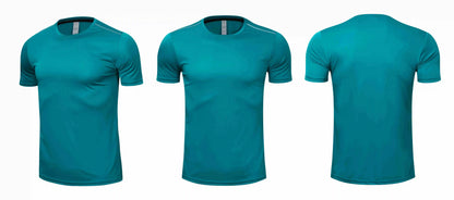 Men Women Quick Dry Short Sleeve Sport T Shirt Gym Jerseys Fitness Shirt Trainer Running T-Shirt Teenager Breathable Sportswears