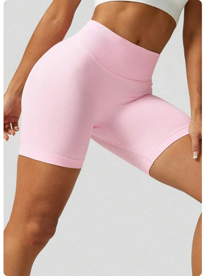 ZHEJIN Seamless Women Yoga Shorts High Waist Workout Gym Shorts Scrunch Butt Lift Biker Shorts Tummy Control Push Up Fitness