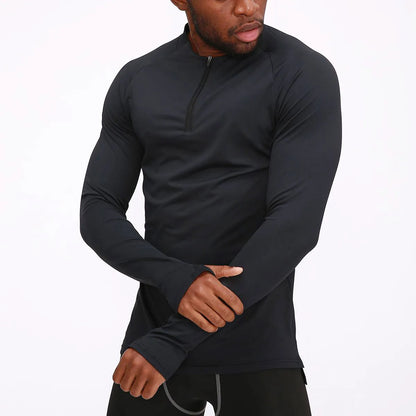 Men's Fitness T-Shirt - Long Sleeve Quick Dry Breathable Running Shirt for Sportswear