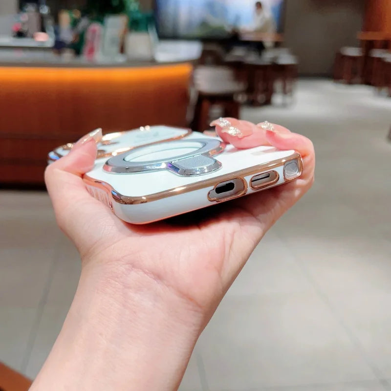 Wave Plating Side Love Heart Phone Case For Samsung Galaxy S26 S25 Ultra S24 S23 S22 A16 A55 Protect Lens Shockproof Back Cover