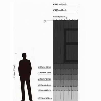 Light Blocking Curtain - Thermal Blackout Curtains for Bay Windows | Heavy Cotton, Double Layer