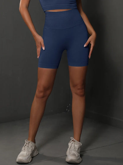 Women Yoga Shorts - High Waist Seamless Gym Push Up Fitness Cycling Workout
