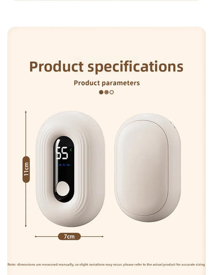 Mini Hand Warmer With Digital Display USB Charging Self-Heating Hand Warmer Gift Box Portable Warmth For Hands