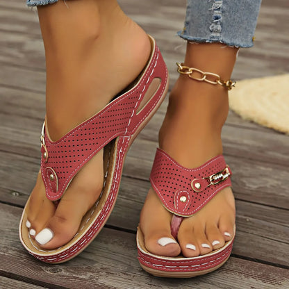 2025 Summer Womens Orthopedic Sandals Orthopedic Flip-Flops With Arch Support Thick Sole Slippers Non-Slip For Daily Wear Beach