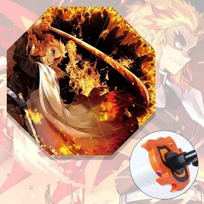 Demon Slayer Katana Umbrella Anime UV Blocking Parasol Raincoa Kyoujurou Real Japanese Katana Samurai Sword Long Umbrella Gift