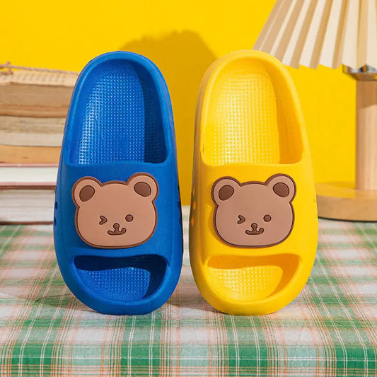 Children's Cartoon Slippers - Cute Toddler Bean Shoes With EVA Outsole | Anti Slippery Kids Sandals