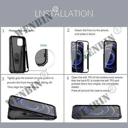Case For Samsung S26 S25 S24 S23 Ultra Plus S25 FE A56 A36 Heavy Duty with Camera 360 Degree Rotate Kickstand Shockproof Cover