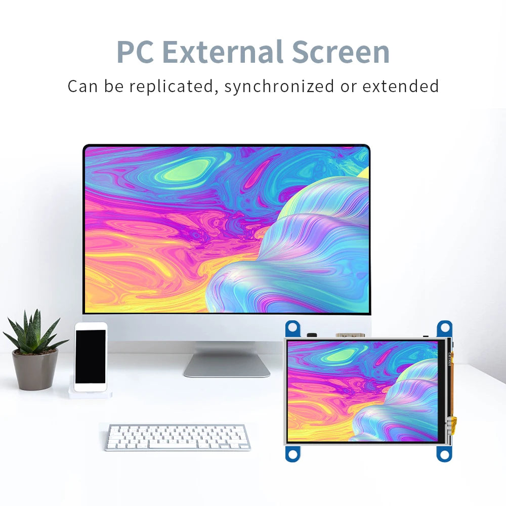 3.5 Inch LCD Monitor - Raspberry Pi Display With Resistive Touch Screen | 480x320 Pixel