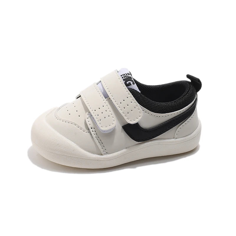 Kids Learning Shoes - Soft Sole Toddler Walking Shoes With Hook & Loop Closure