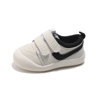 Kids Learning Shoes - Soft Sole Toddler Walking Shoes With Hook & Loop Closure