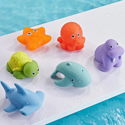 Fishing Toys Network Bag Pick up Octopu Starfish Change Color Kid Toy Swimming Summer Play Water Bath Doll Water Spray Bath toys