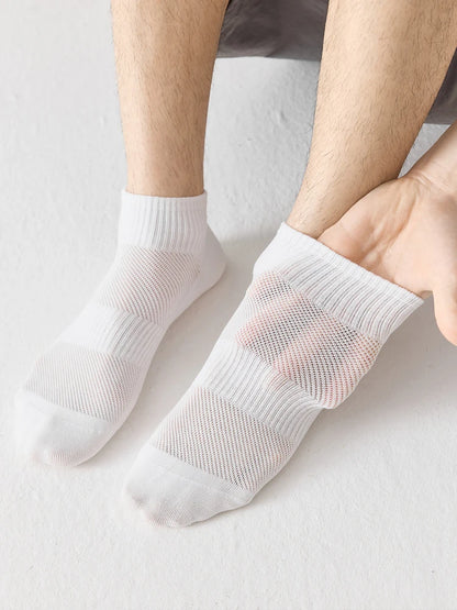 High Quality 6Pairs Men Socks Short Combed Cotton Mesh Breathable Odor proof and antibacterial Spring Summer for Male sock New