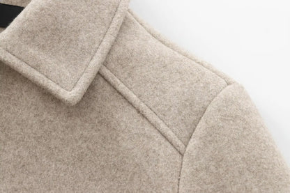 Women's Zipper Jacket - Casual Long Sleeve Coat With Pocket | Lightweight Winter Outerwear