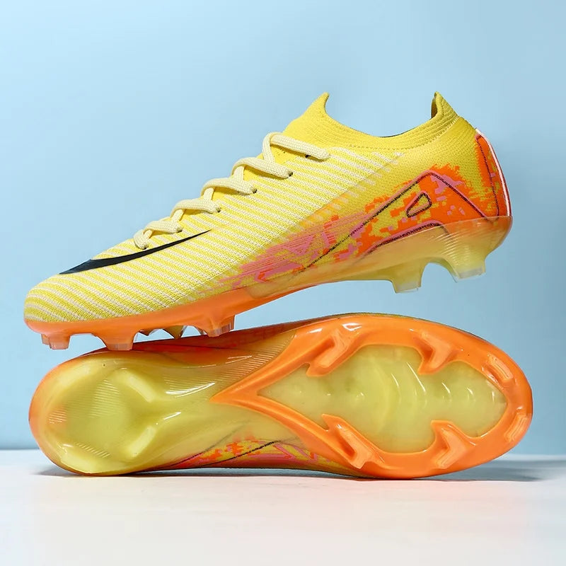 Men Football Boots - Outdoor Soccer Cleats with Long Spikes | Breathable Training Shoes
