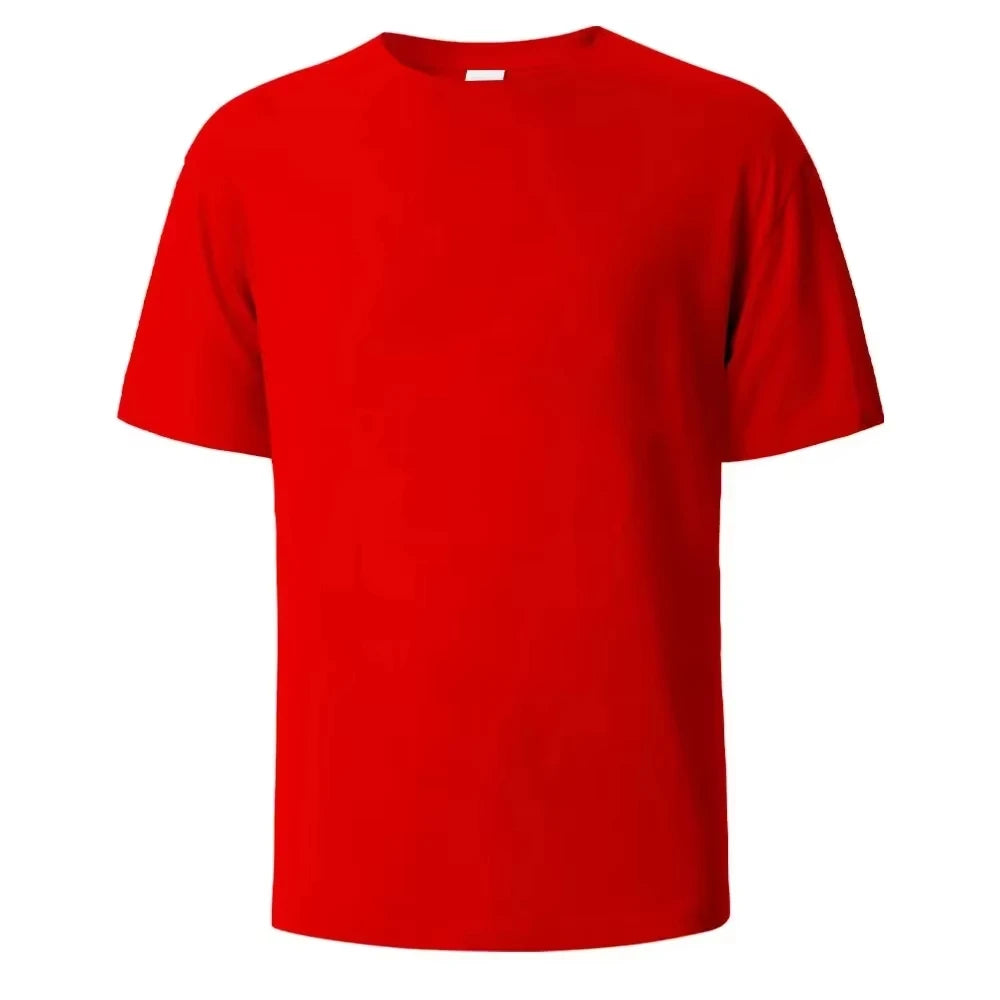 2026 New Eco Friendly Comfortable Pure White Heavy T Shirt Mens Summer Pure Cotton Short Sleeve Unisex Streetwear Fashion