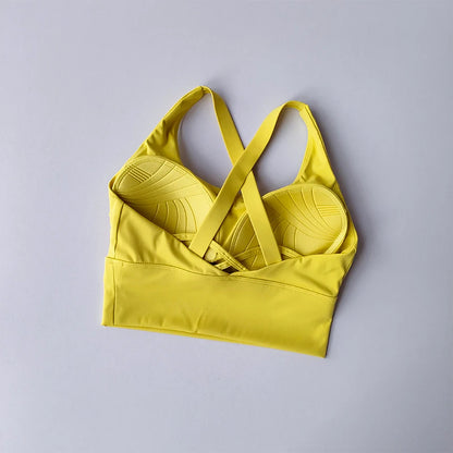 Seamless Sports Bra - Breathable Push Up Running Fitness Crop Top With Rear Buckle