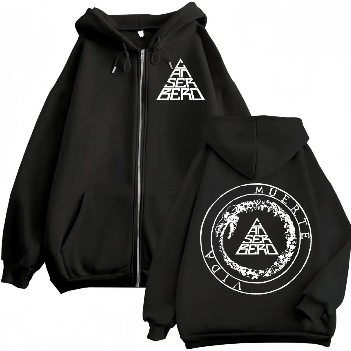 Canserbero All We Need Is Love Muerte Vida Merch Zipper Hoodie Men's Fashion Hip Hop Zip Up Sweatshirts Casual Fleece Pullovers
