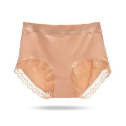 Ruffles Lace Underwear Woman High Waist Middle Aged Mother Spring Summer Modal Briefs Comfortable Panties Нижнее Бельё Женское
