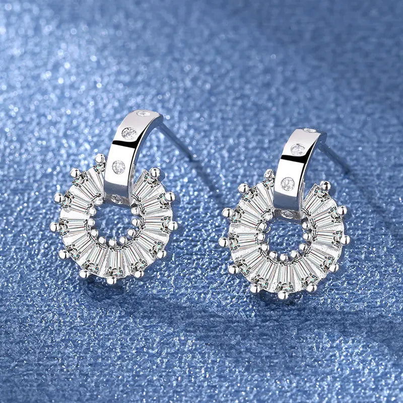 925 Sterling Silver CZ Stud Earrings - Cute Fashion Jewelry for Women and Teens