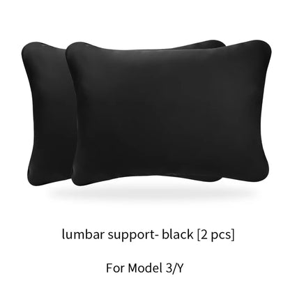 Tesla Neck Pillow – Soft Car Seat Cushion with Premium Nappa Leather & Elastic Strap