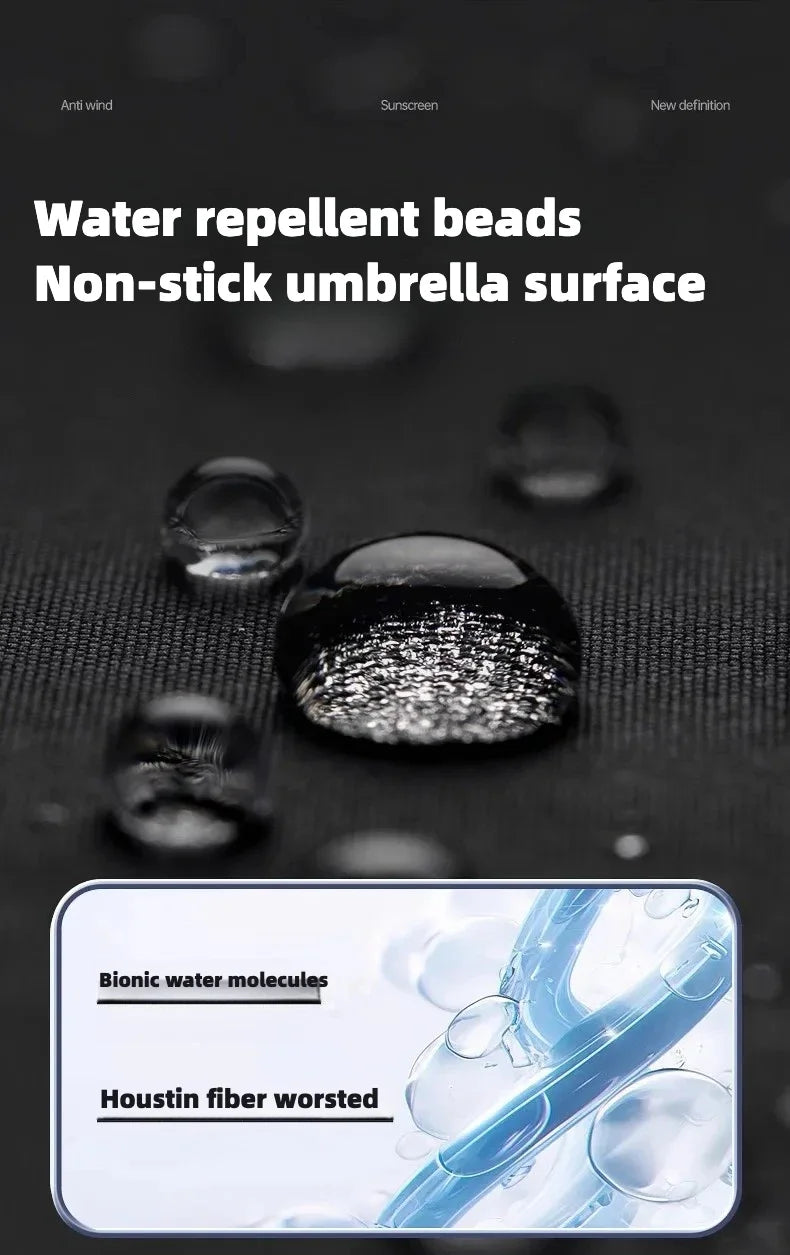 Stormproof Windproof Automatic Folding Rain Umbrella for Men, Large Strong Reinforced 288 Bone, Sun UV UPF50+ Parasol