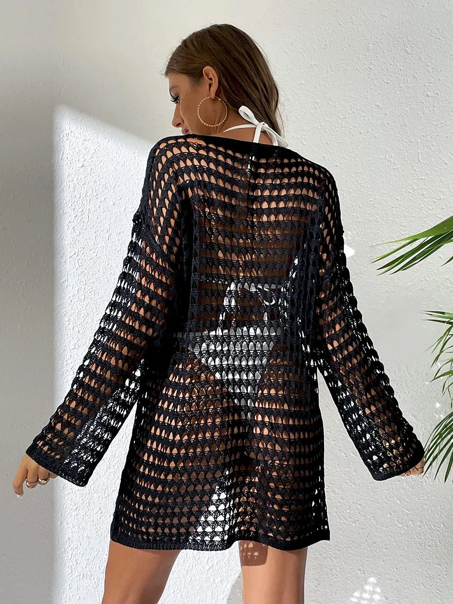 Girls Women ladies Sports long sleeve New style BIKINI-Plus Size Beachwear Tunic for Swimwear Sun Protection Clothes Cover Up