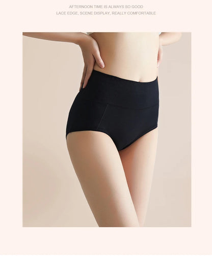3Pcs High Waist Women Panties Leak Proof Menstrual Pants Widen Physiological Period Underwear Plus Size 4XL Cotton Female Briefs